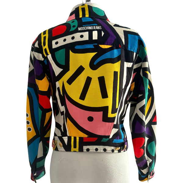 90s Moschino Jeans Pop Art Geometric Print Jacket