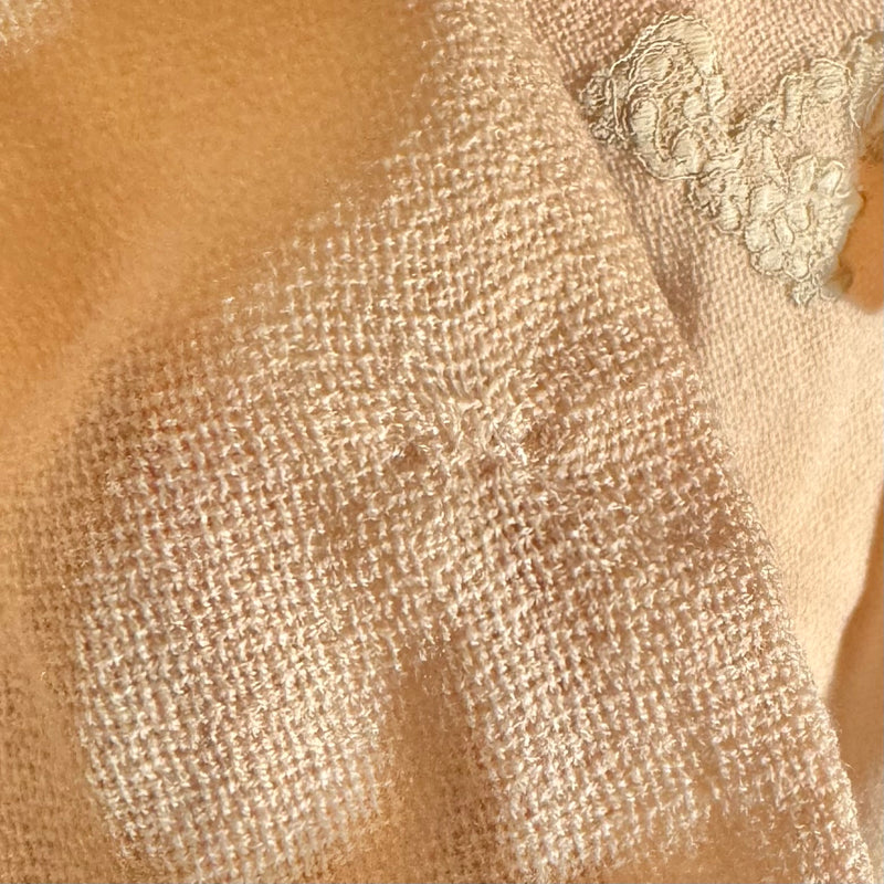 1950s KNIT LACE TIE FRONT CARDIGAN