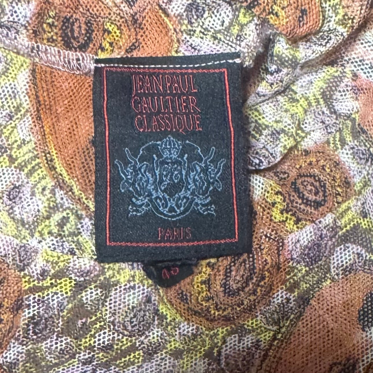 JEAN PAUL GAULTIER FW 1996 SHORT SLEEVE MESH PSYCHEDELIC