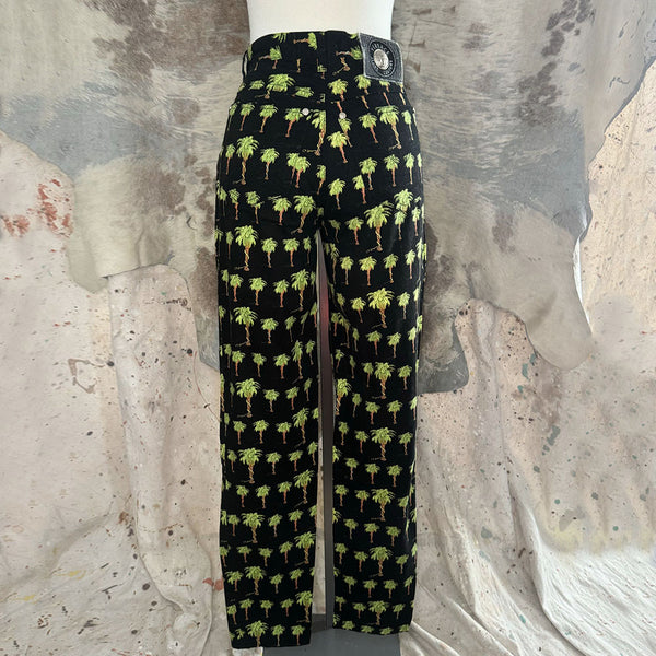 90's Versace Palm Tree Printed Pants