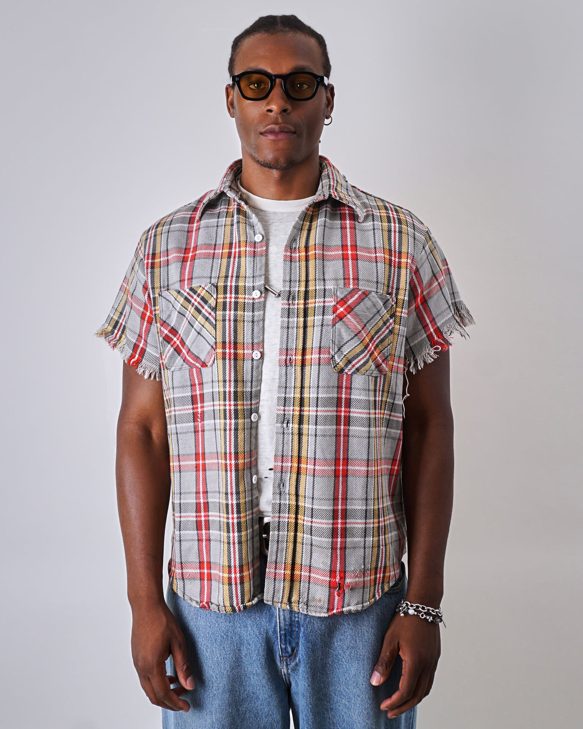 1970s Big Mac Cutoff Flannel Shirt