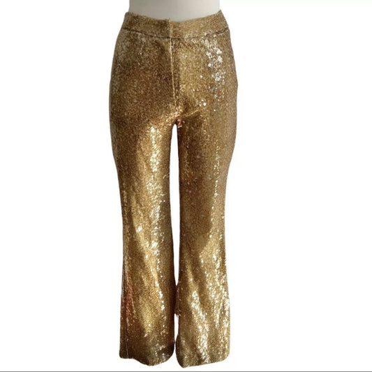 90s REGINA RUBENS SEQUIN PRINTED PANTS