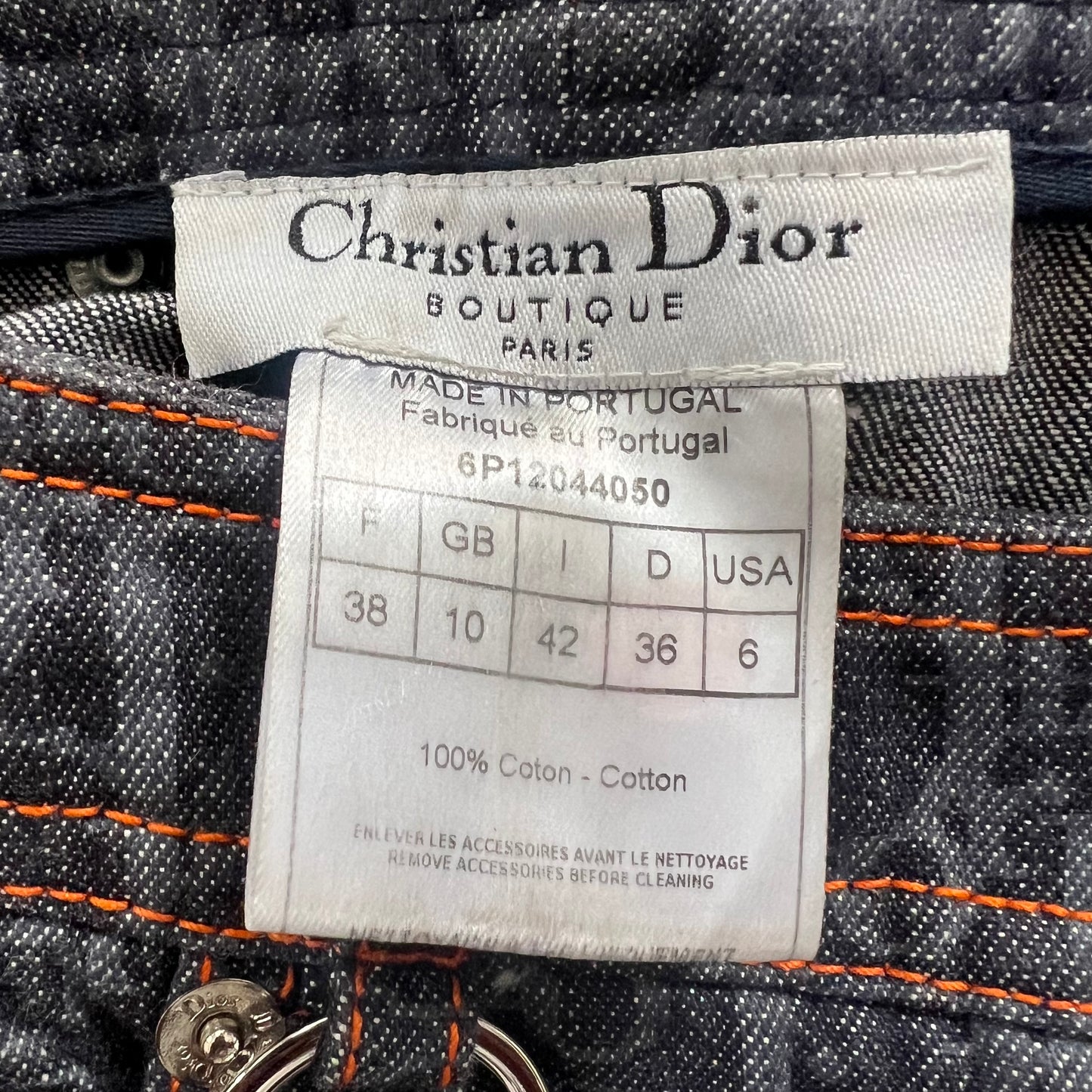 2005 DIOR FLIGHT MONOGRAM TROTTER DENIM PANTS