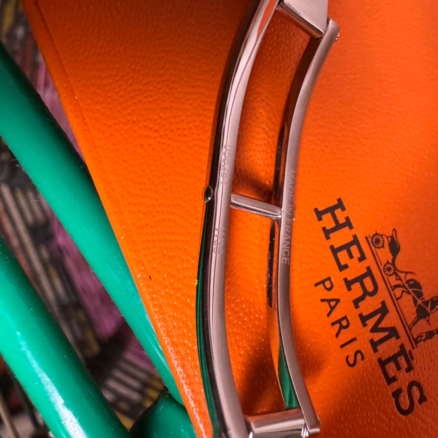 HERMES STAINLESS SILVER KELLY WATCH LINK BRACELET