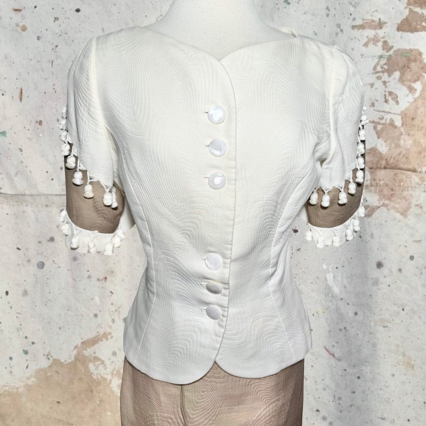 1990 BOB MACKIE TASSEL FRINGE SKIRT SUIT SET RUNWAY DOCUMENTED AMEN WARDY