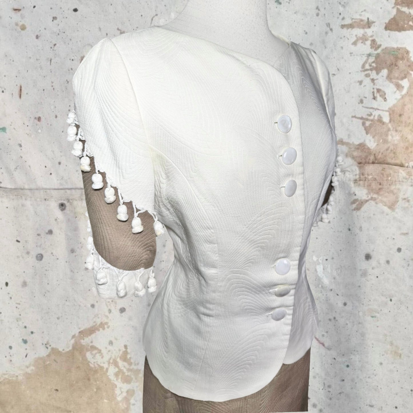 1990 BOB MACKIE TASSEL FRINGE SKIRT SUIT SET RUNWAY DOCUMENTED AMEN WARDY