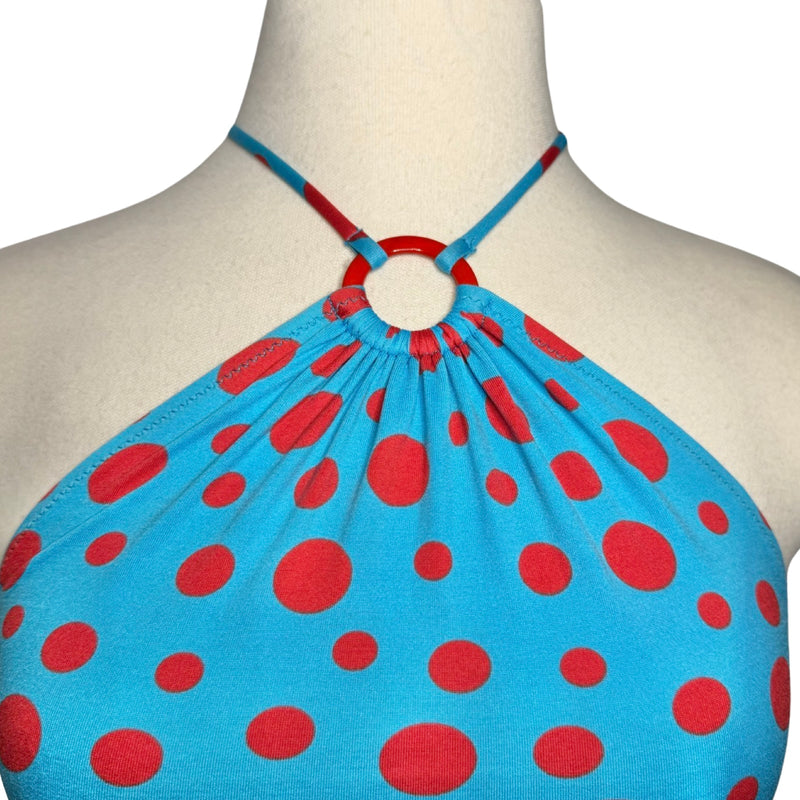 D&G HALTER NECK RING MINI POLKA DOT DRESS