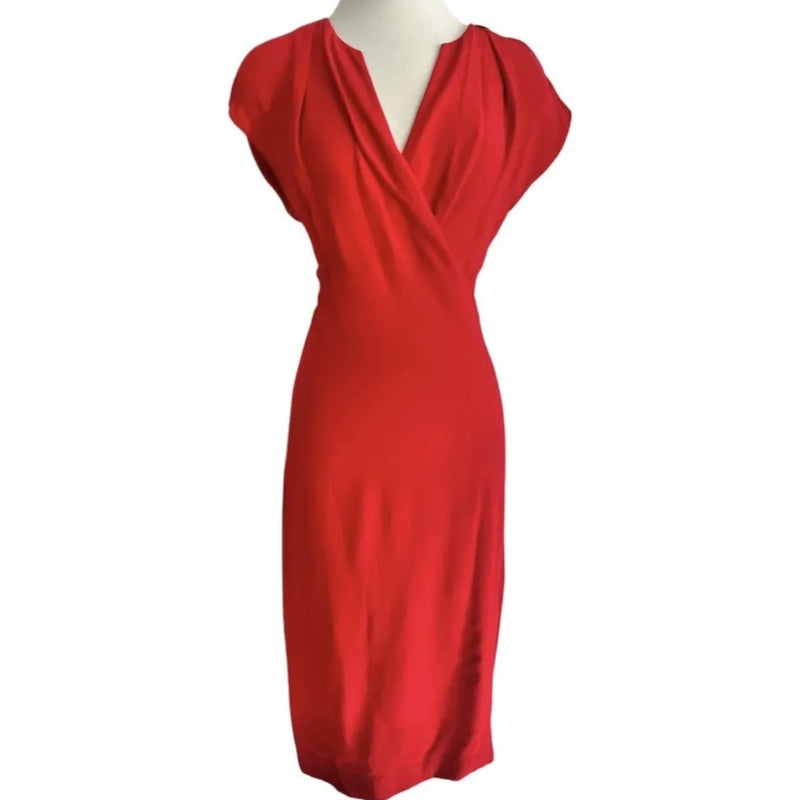 STELLA MCCARTNEY RED BACK CUTOUT DRESS