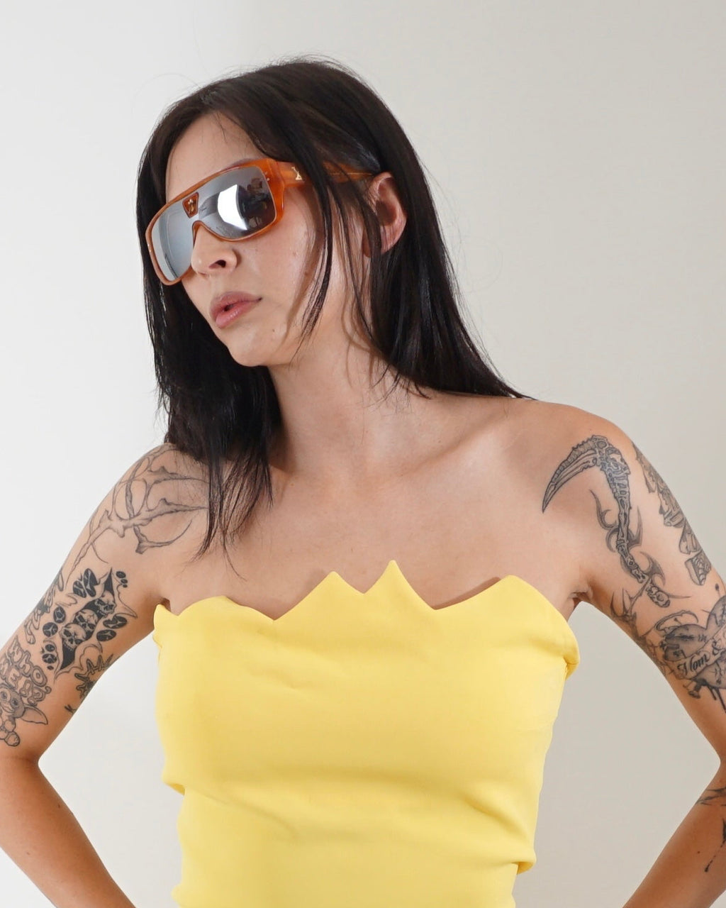 Louis Vuitton Tortoise Bindi Shield sunglasses