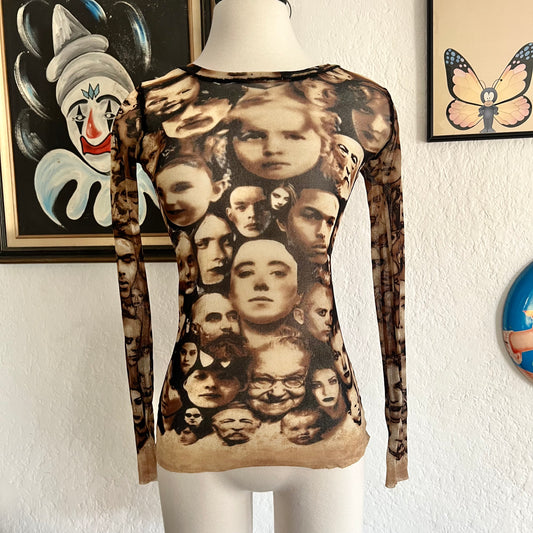 1992 Jean Paul Gaultier faces Mesh shirt