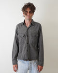 1940's Salt & Pepper Gray Hercules Chambray Work Shirt
