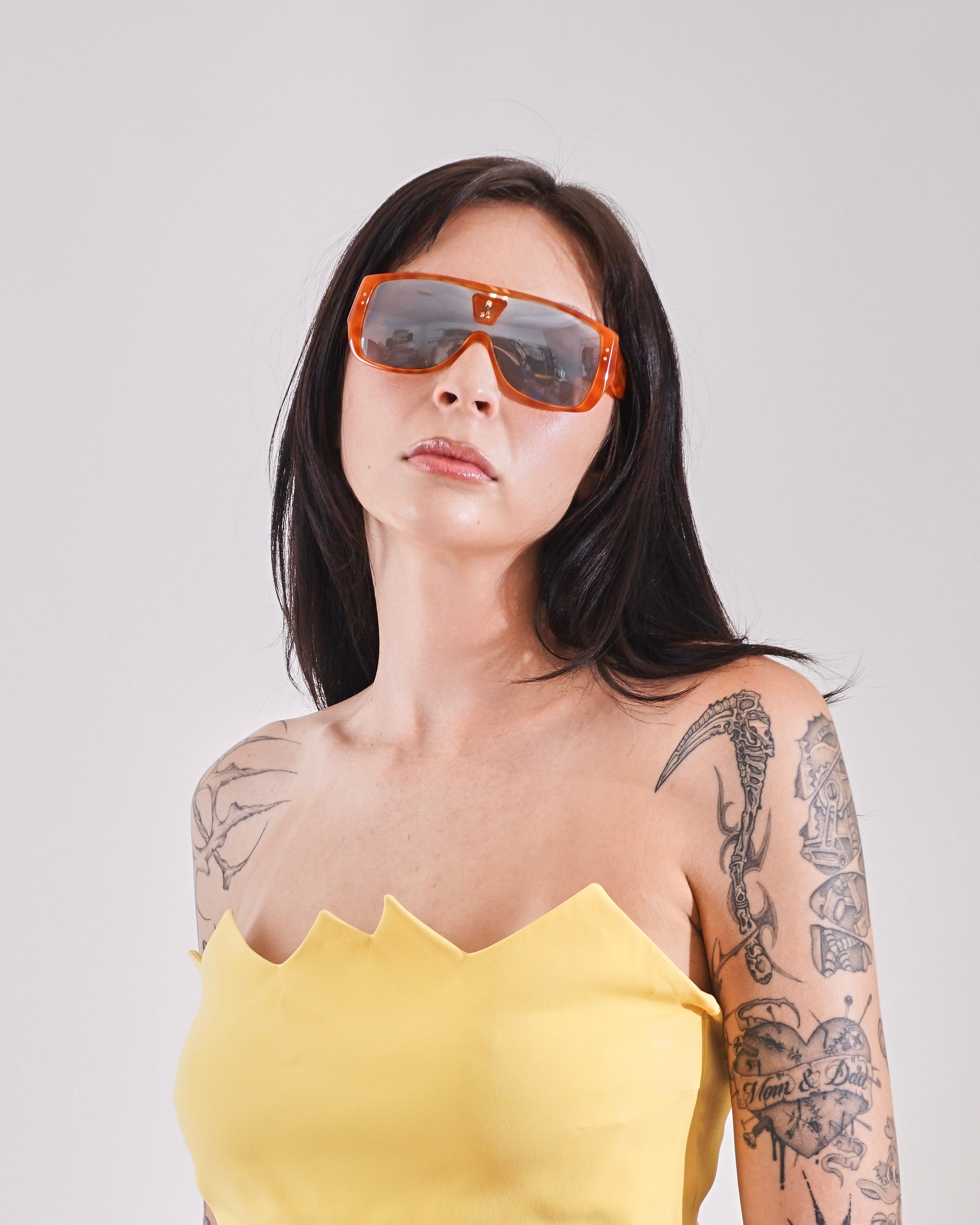 Louis Vuitton Tortoise Bindi Shield sunglasses