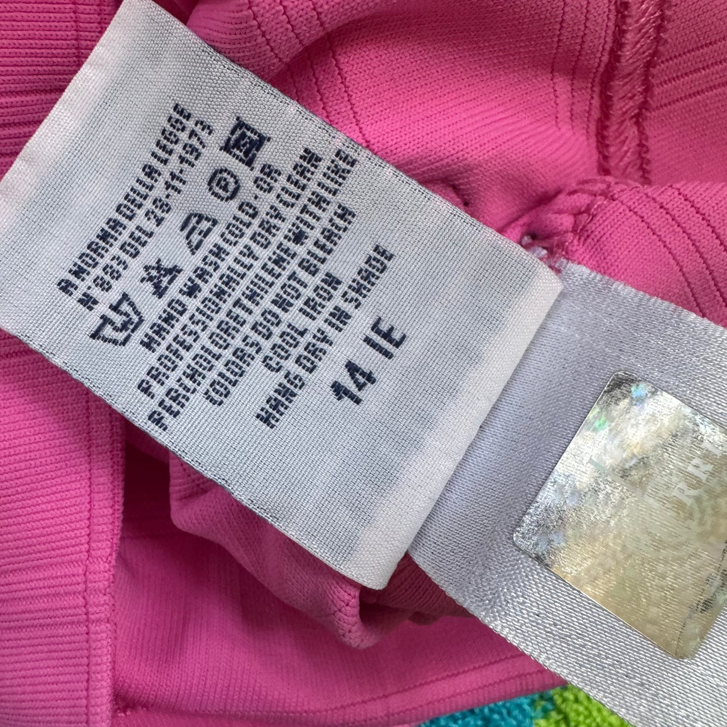 90s VERSACE JEANS COUTURE PINK MEDUSA HEAD RIBBED HALF ZIP TANK S