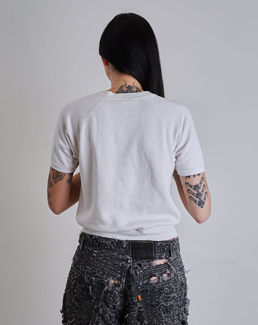 1970s Butterfly Airbrush Short Sleeve Crew Neck
