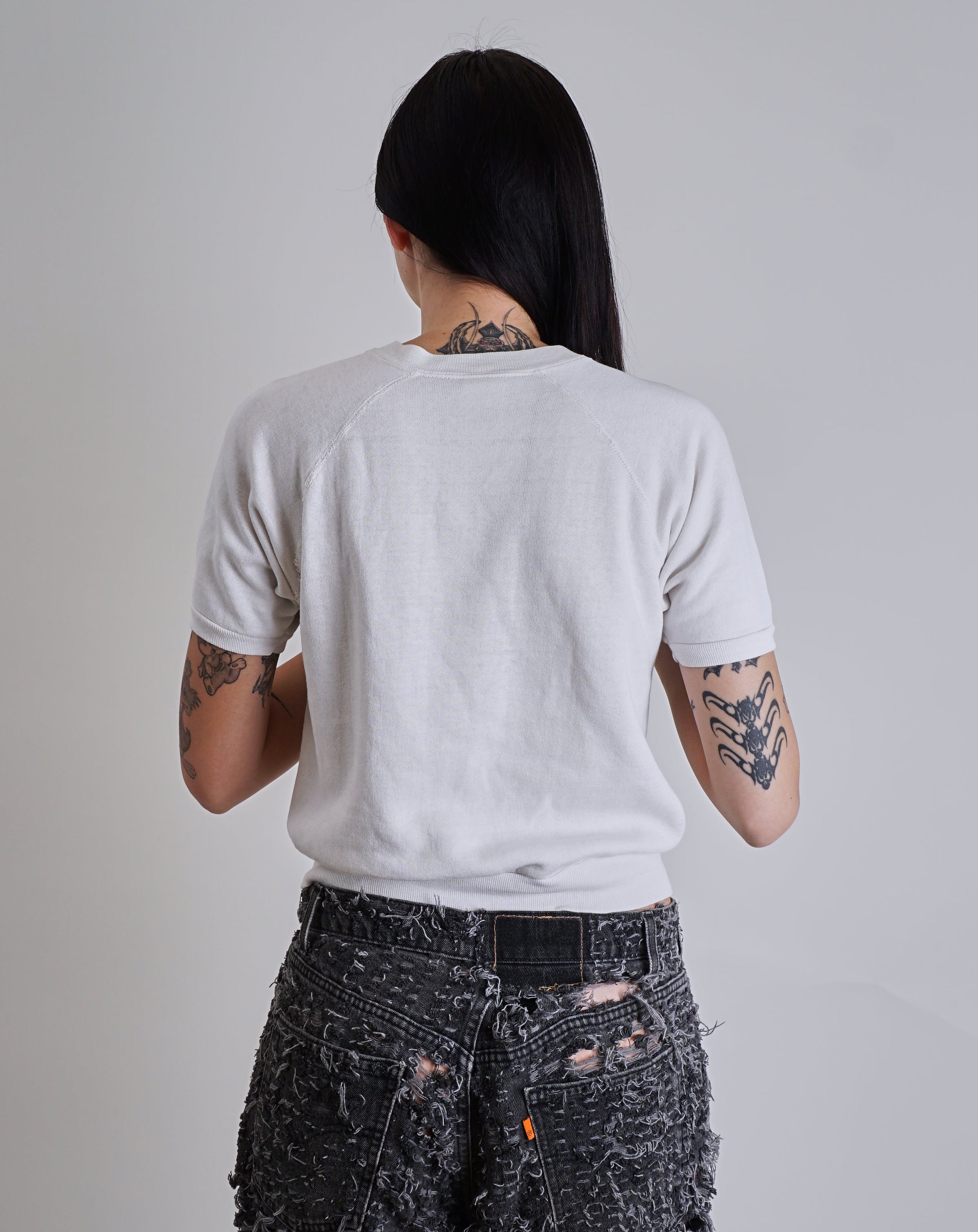1970s Butterfly Airbrush Short Sleeve Crew Neck