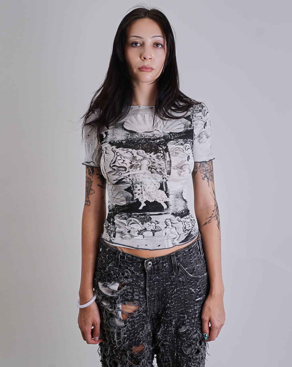 1990s The Birth of Venus Printed Top