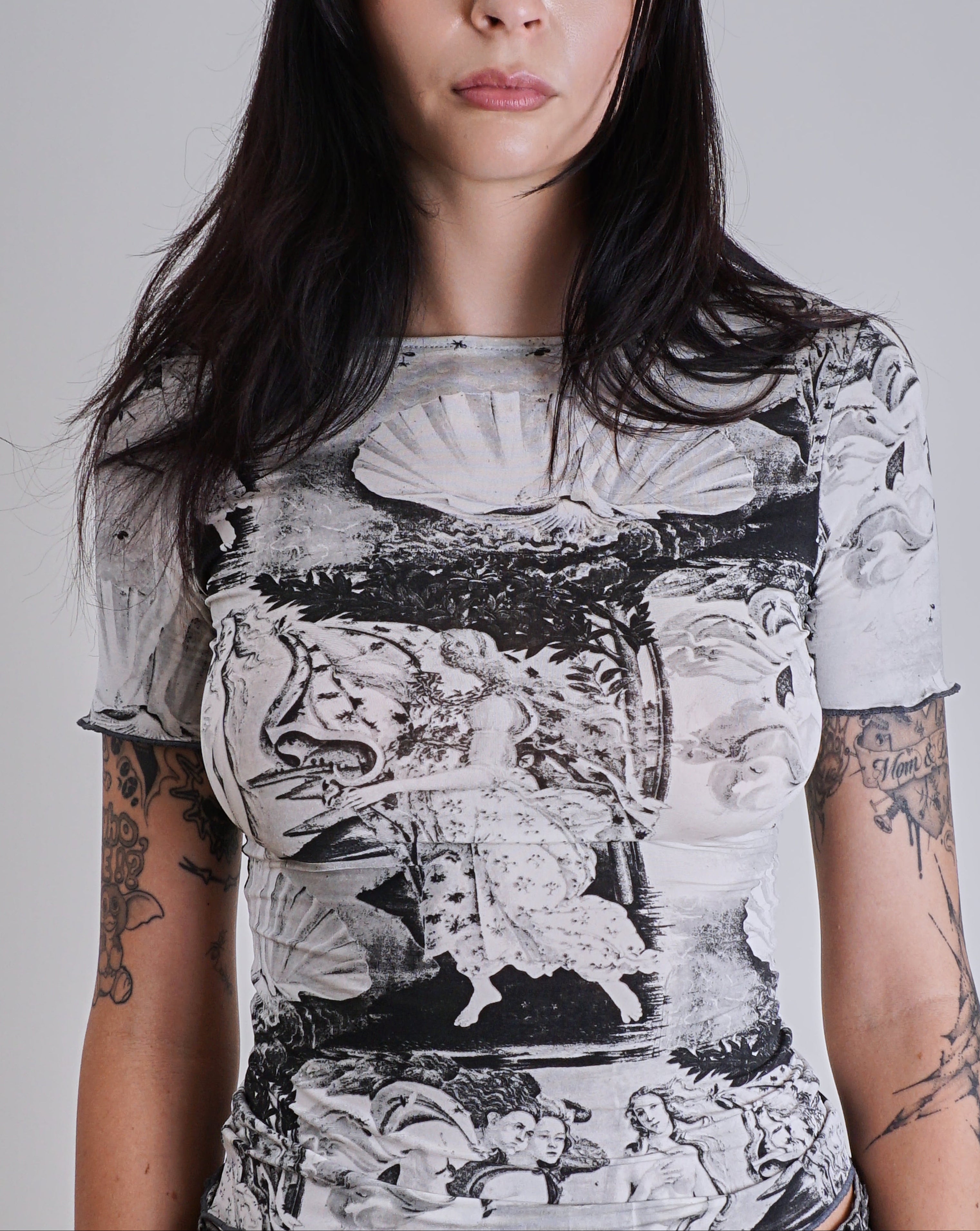 1990s The Birth of Venus Printed Top