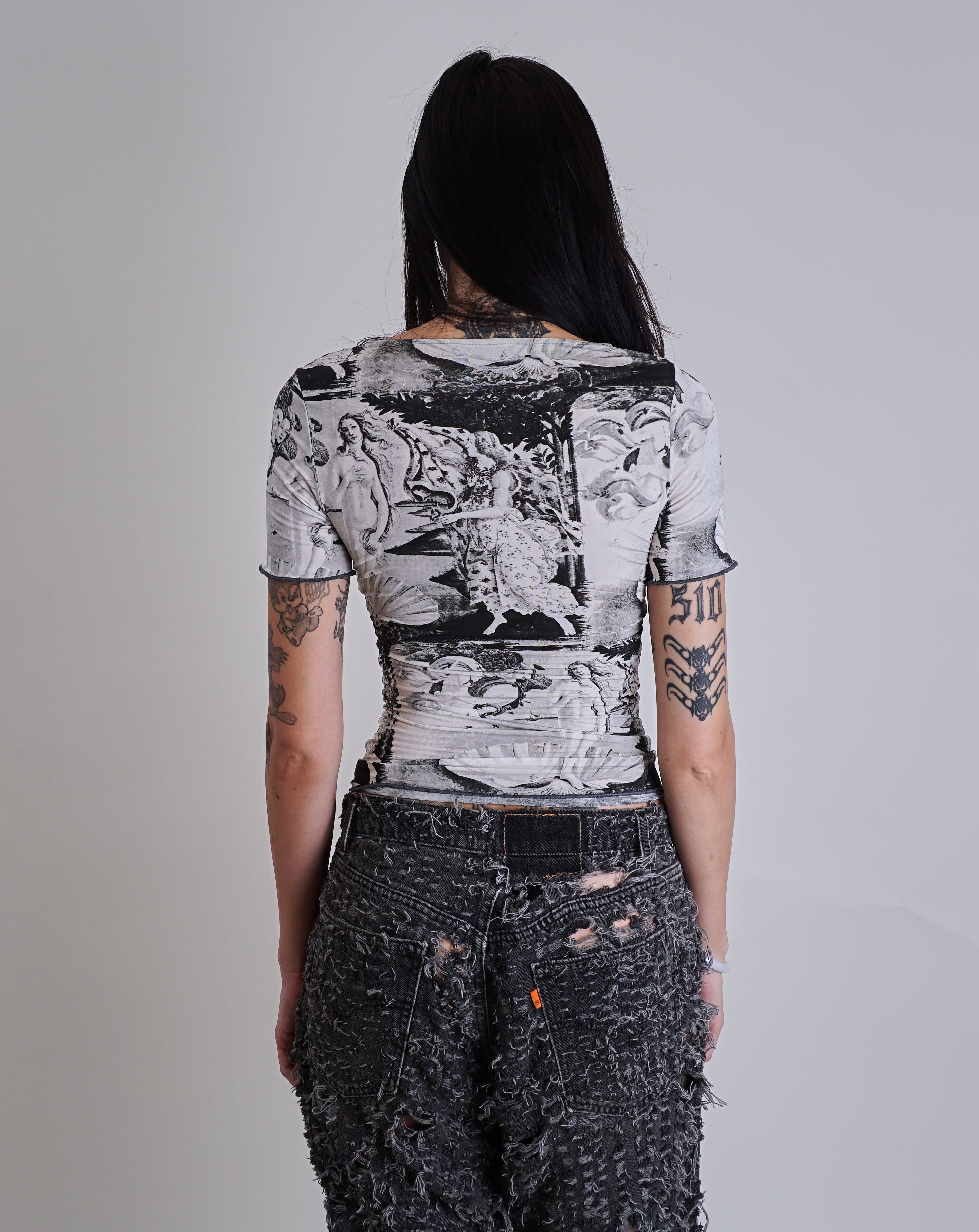 1990s The Birth of Venus Printed Top