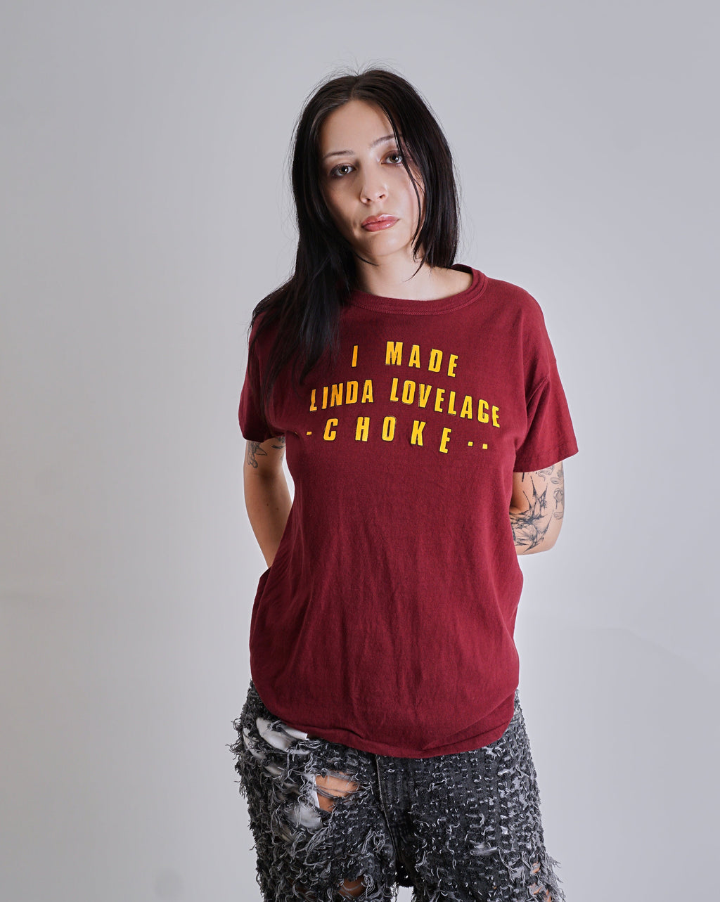 1970s I Made Linda Lovelace Choke Tee