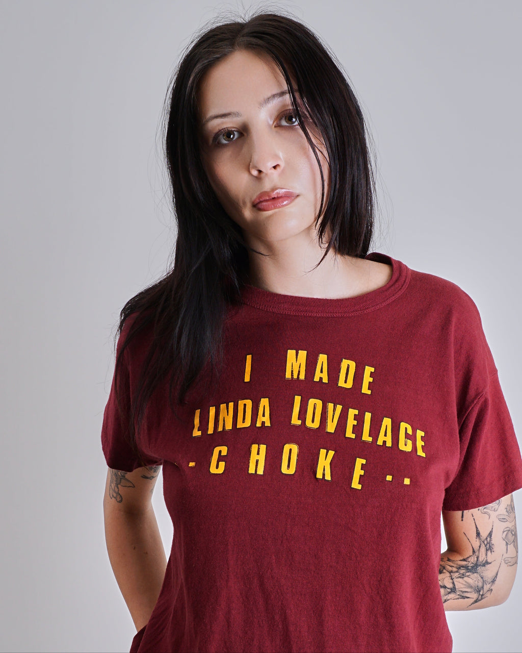 1970s I Made Linda Lovelace Choke Tee
