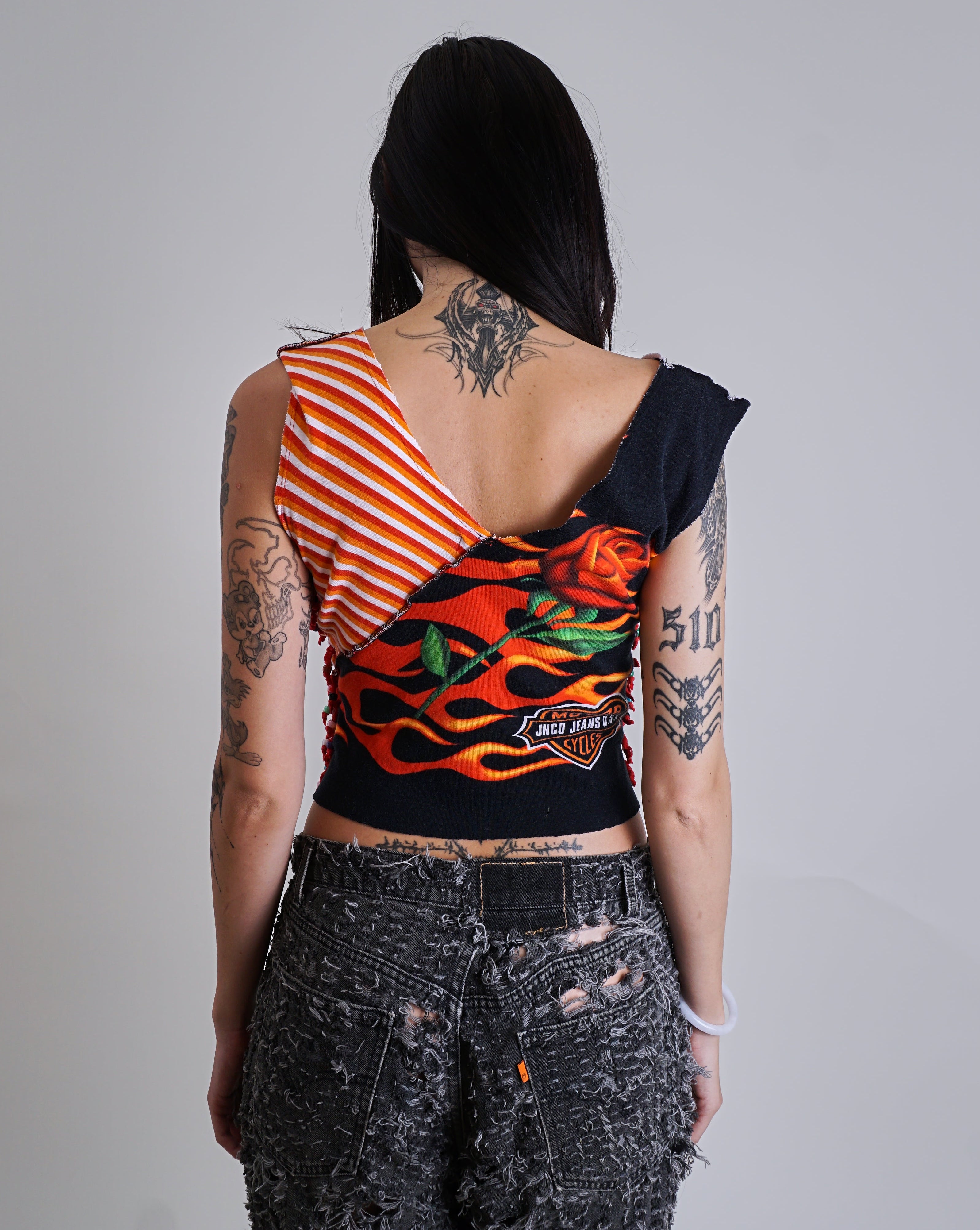 1990s JNCO Moto Patched Tank 