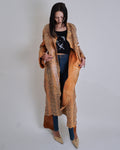 1970s Orange Snakeskin Leather Trenchcoat