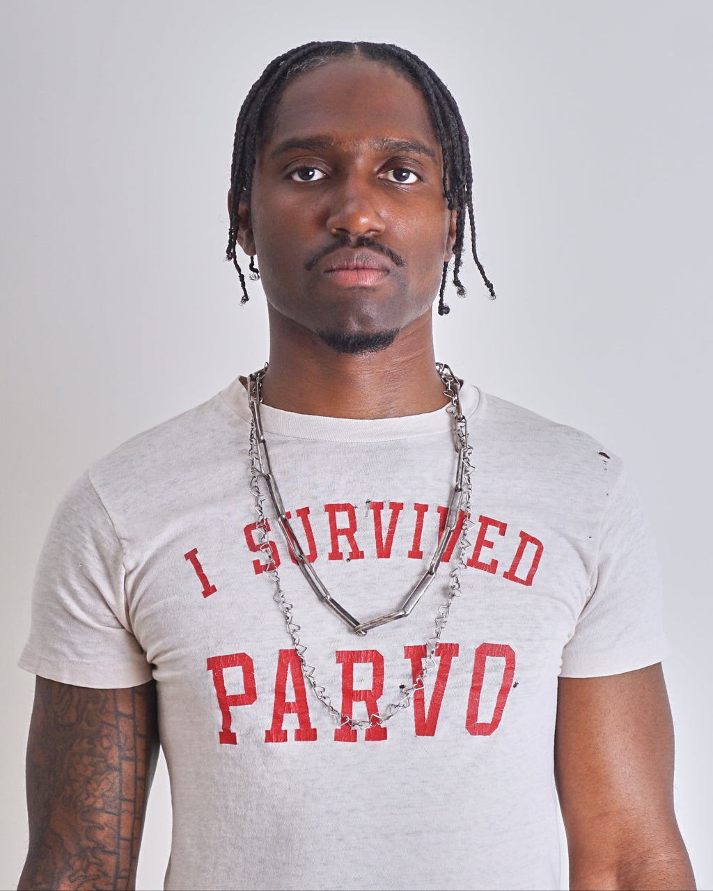 1970s I Survived Parvo Crewneck Tee