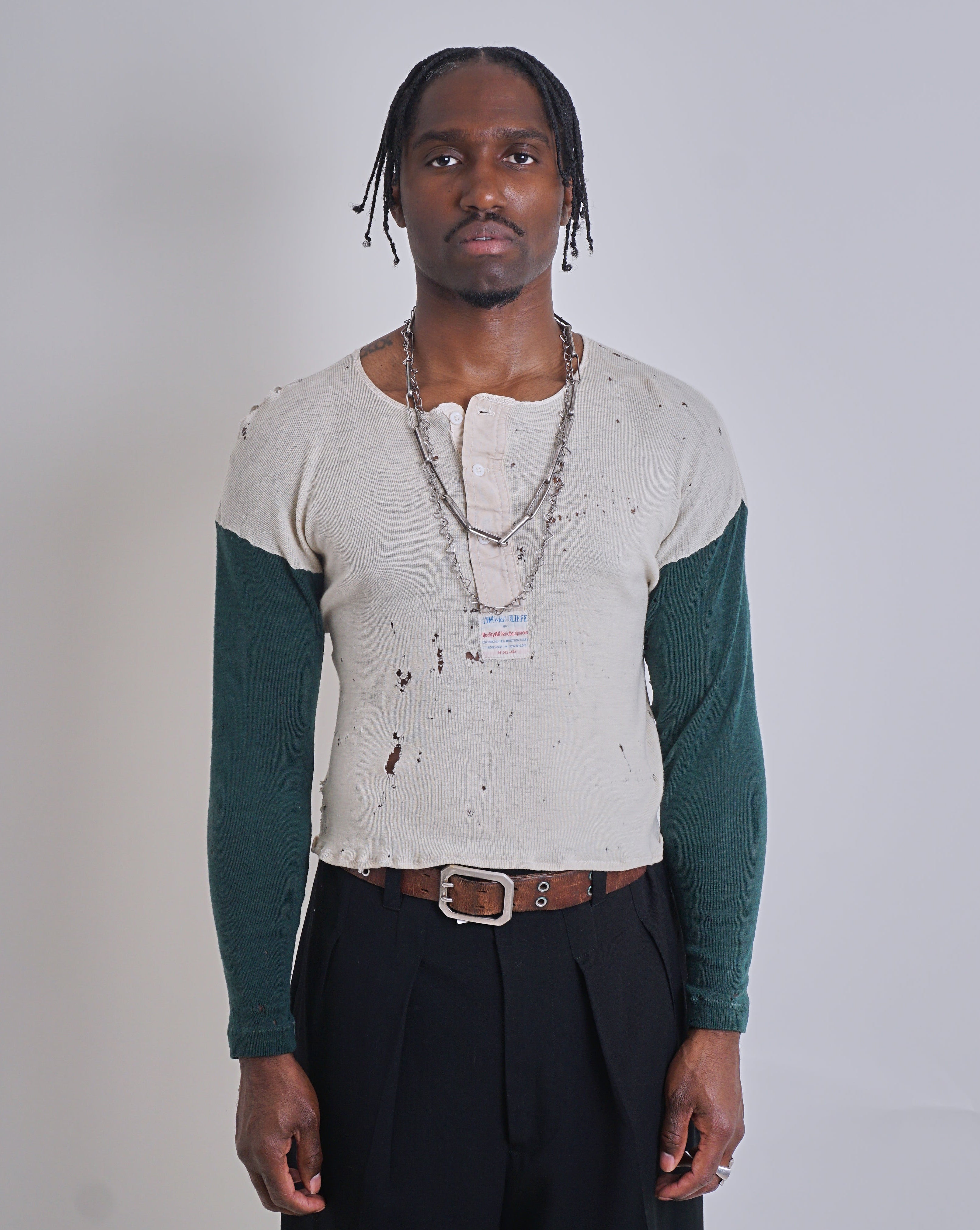 1940s Henley Thrashed Shirt