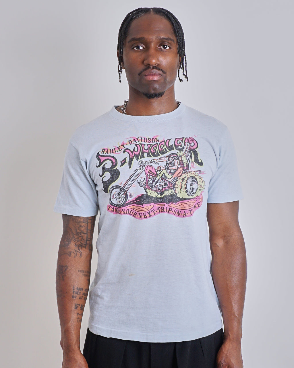 1969 Harley Davidson Baby blue roach shirt