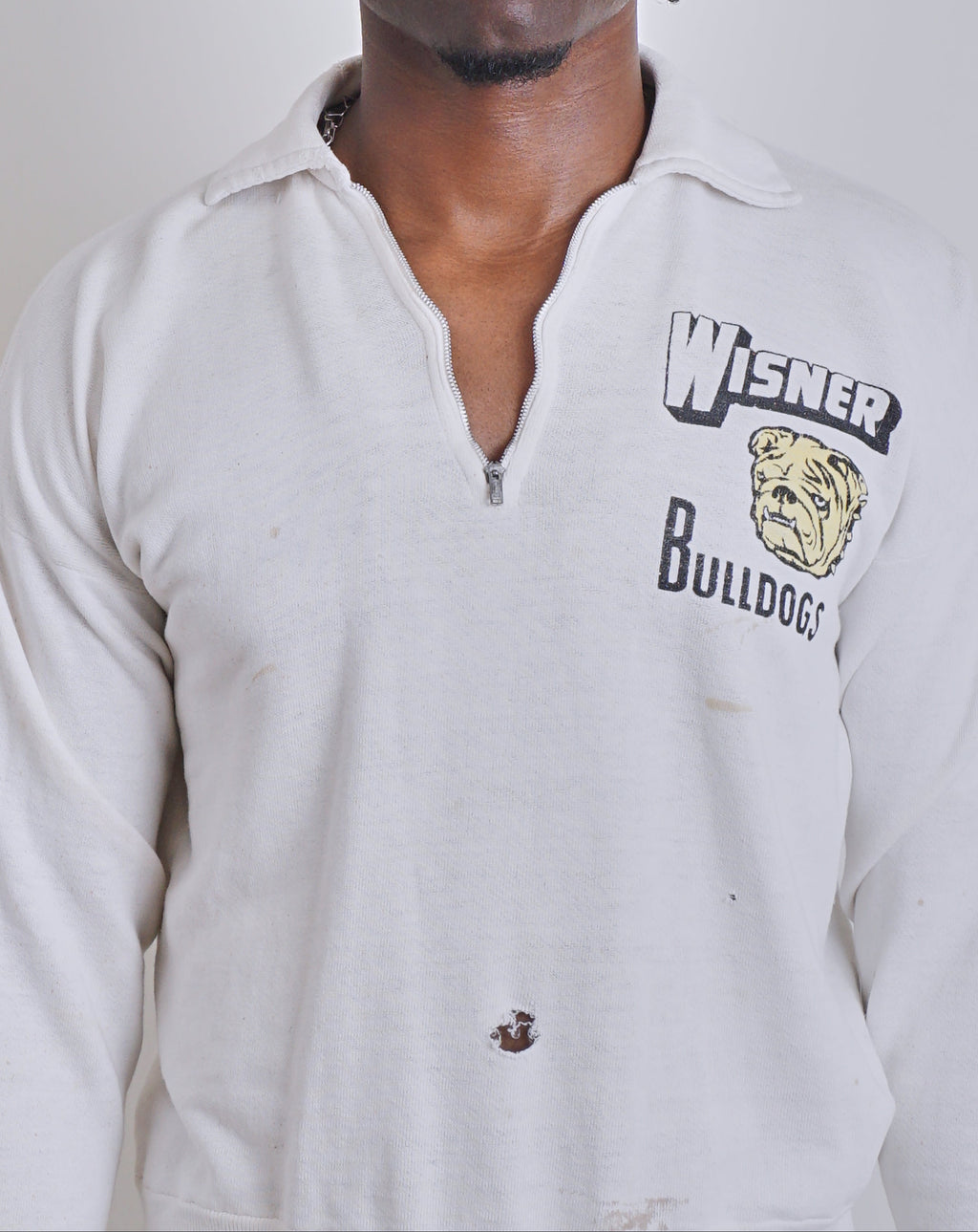1950s Bulldog 1/4 Zip Sweater