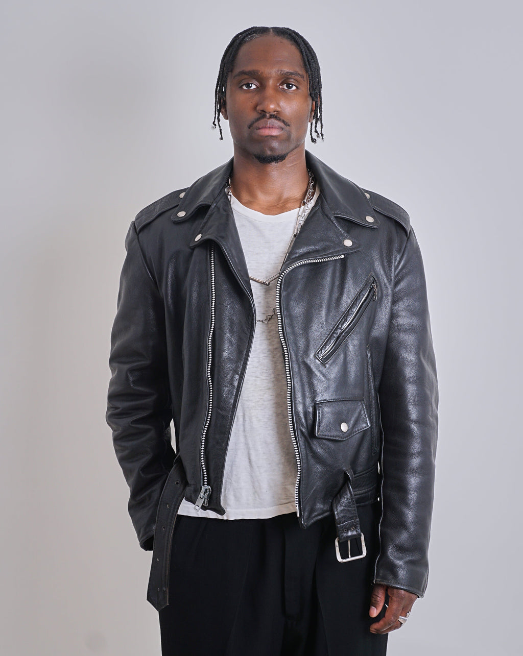 Rat Fink Painted Leather Perfecto Jacket
