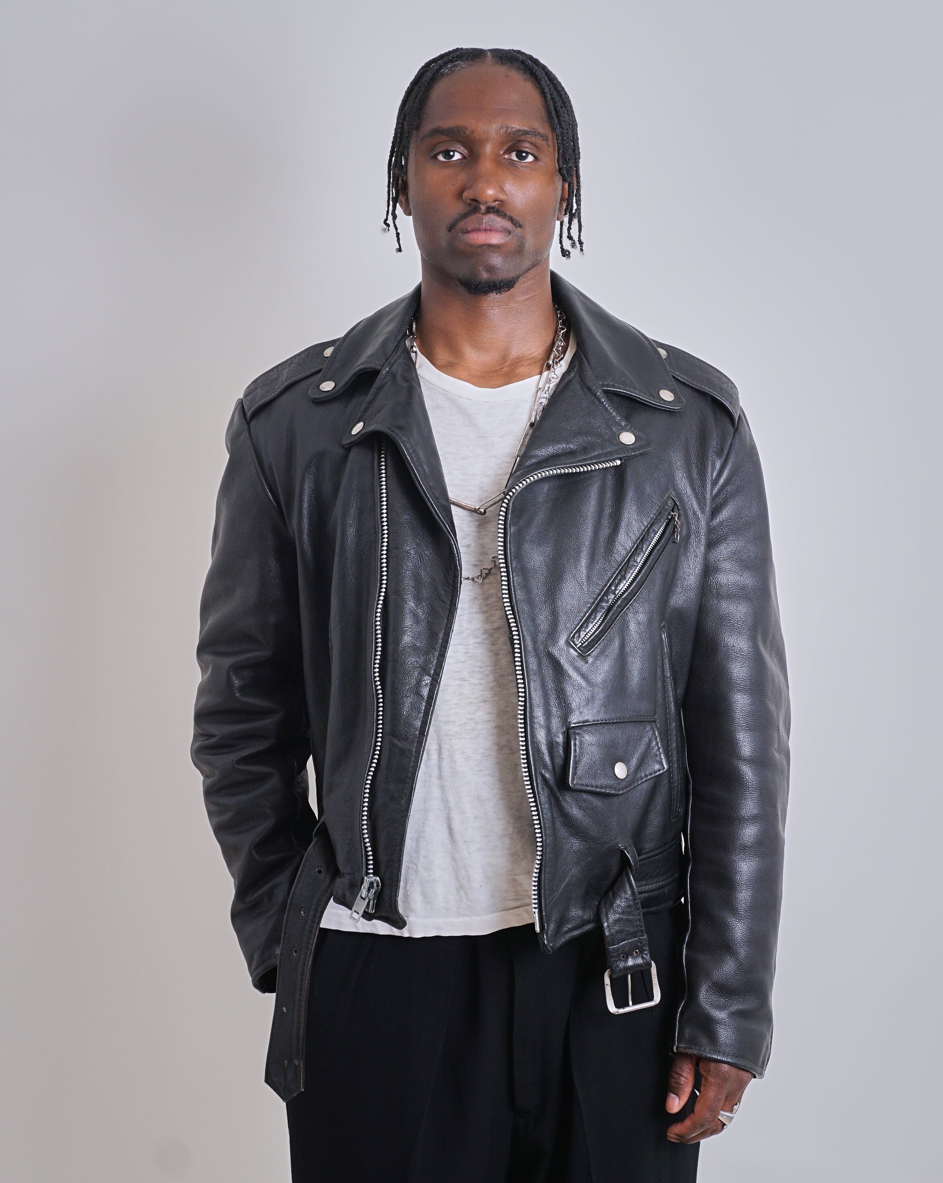 Rat Fink Painted Leather Perfecto Jacket