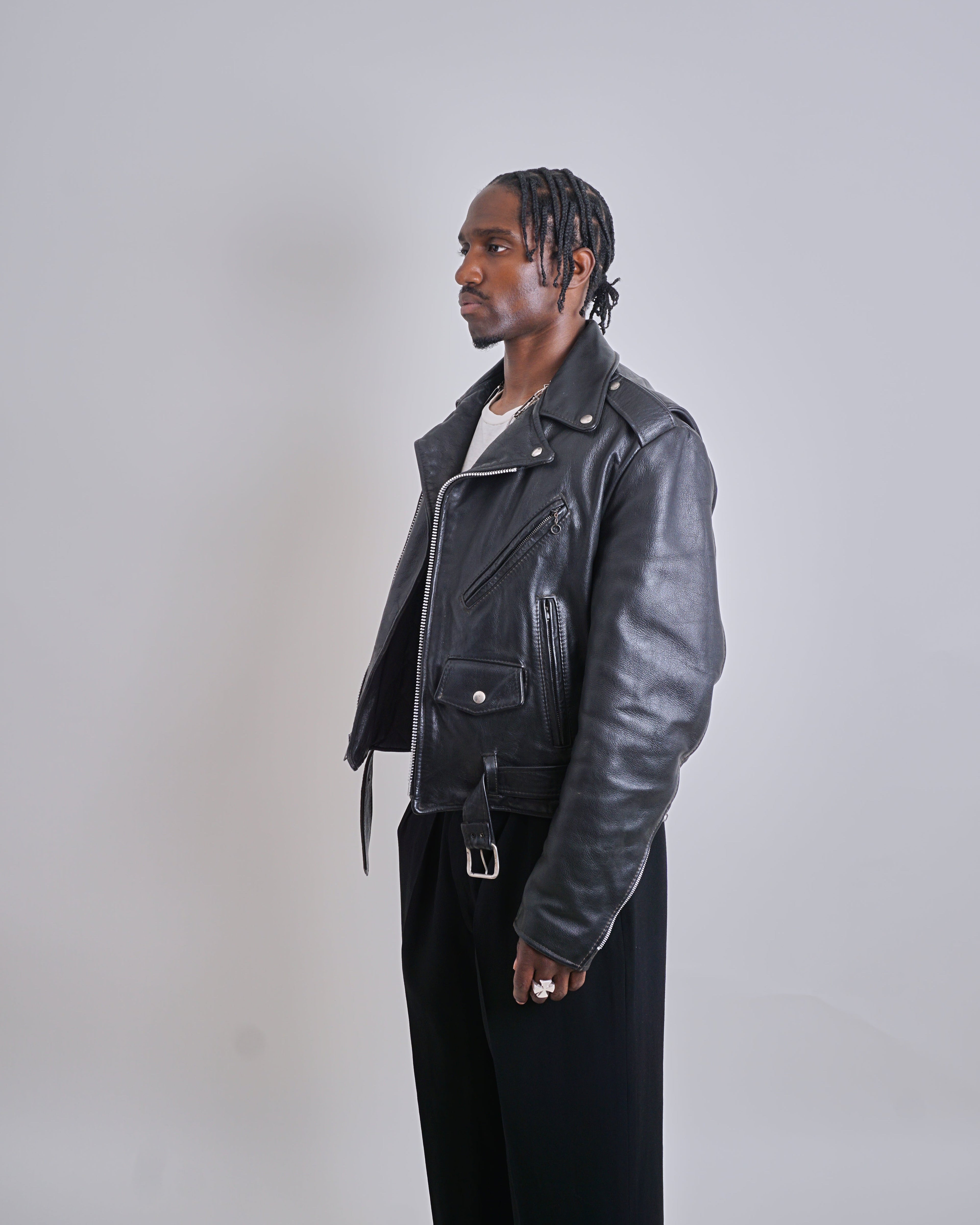Rat Fink Painted Leather Perfecto Jacket