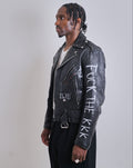 1980s Leather Painted Punk Perfecto Jacket