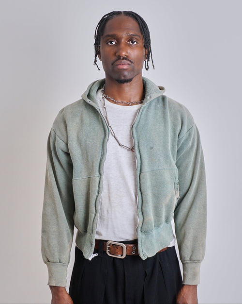 Green Sun faded Double face hoodie