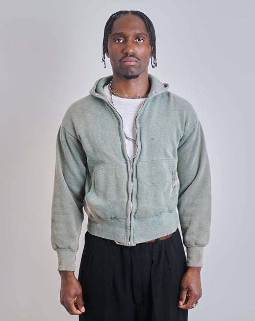 1950s Green Sun faded Double face hoodie