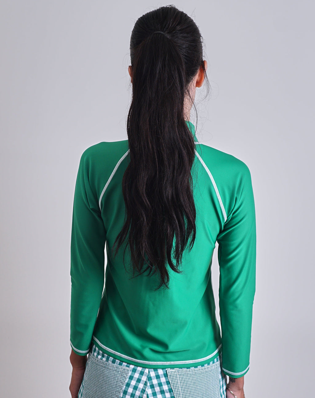 2000s Fiorucci Green Zip Rash Guard