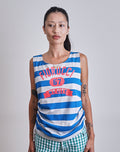 2000s Fiorucci Striped Ruched Tank