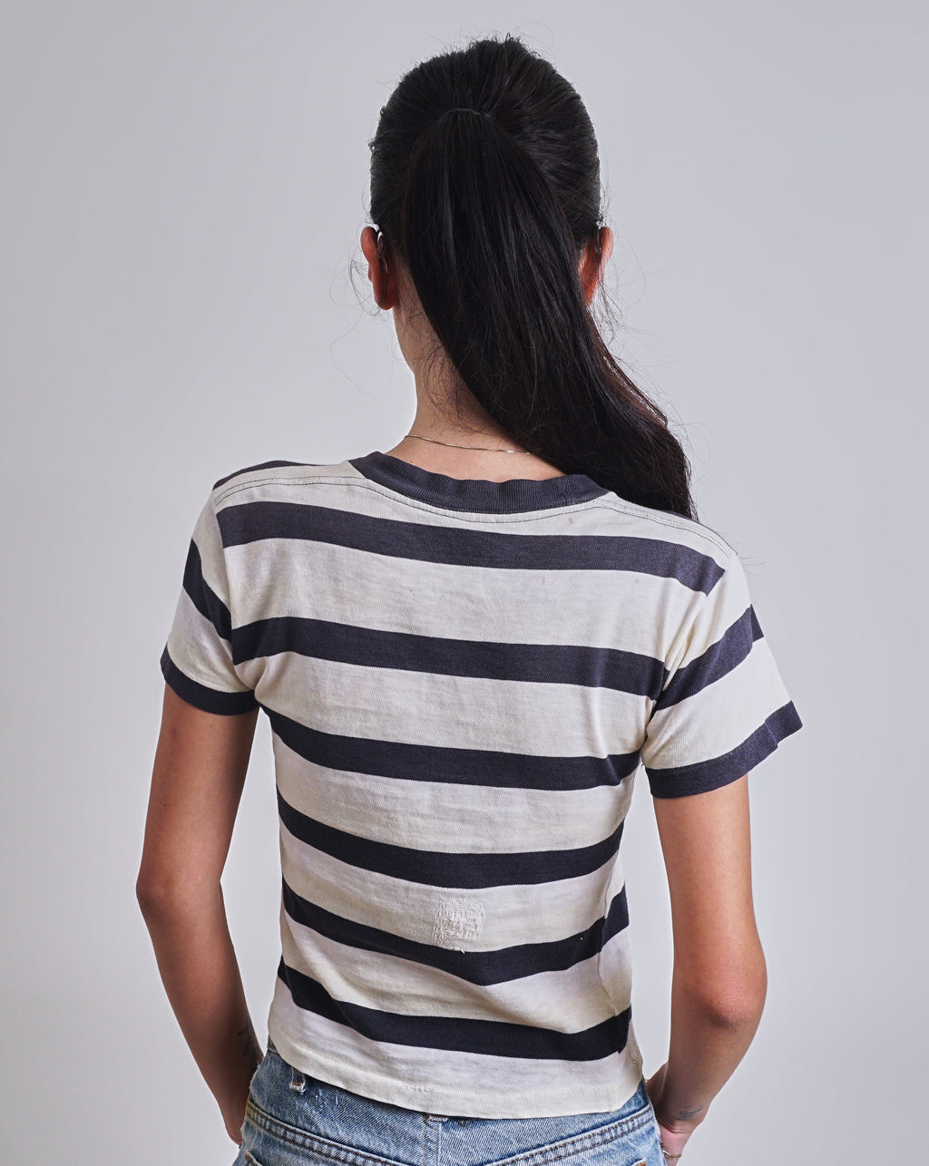 1950s Striped Baby Tee
