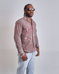1960s Loop Collar Paint Splattered Shirt