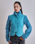 2000s Turquoise Suede & Fur Jacket