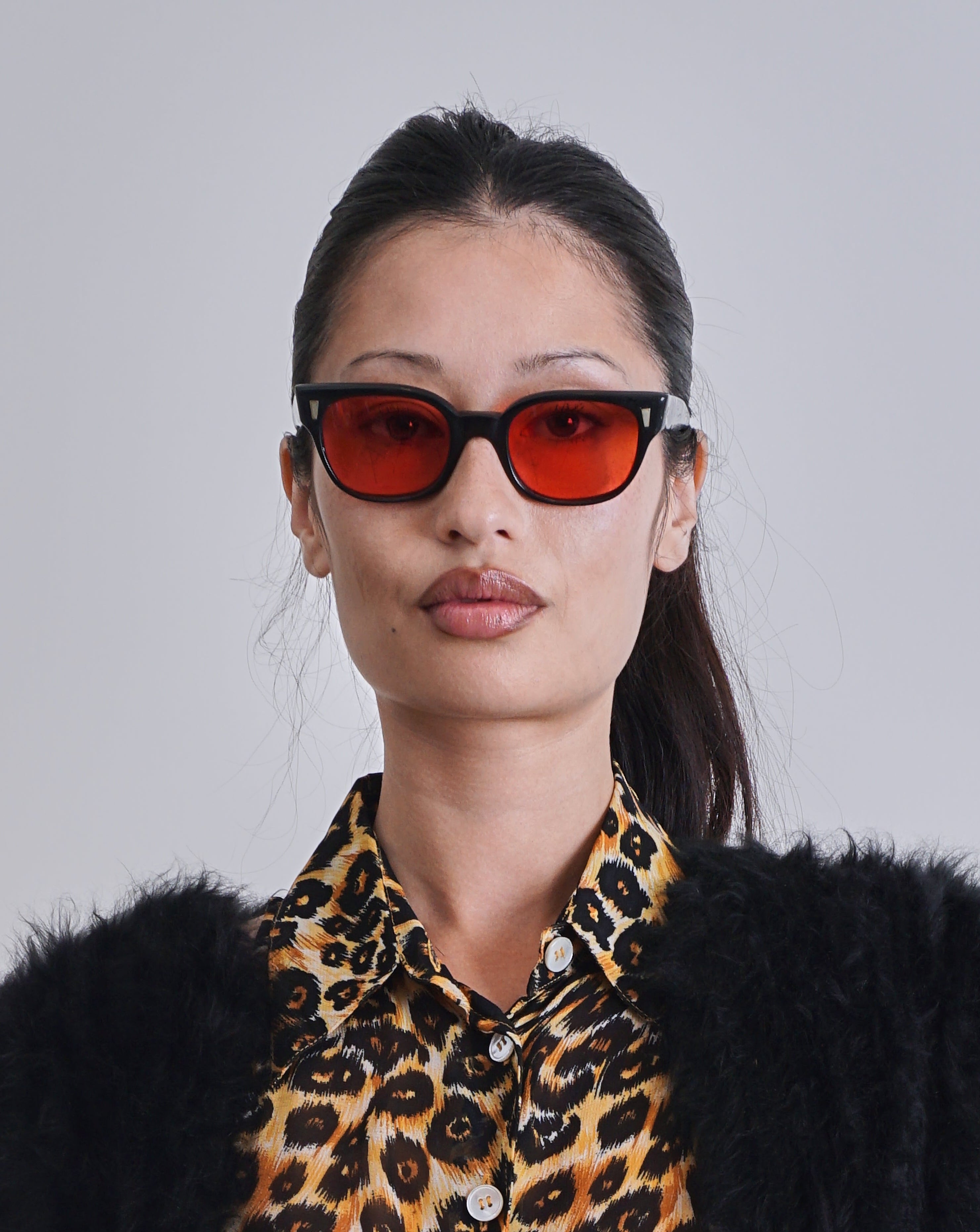1980s LA Eyeworks Red & Black Wayfarer
