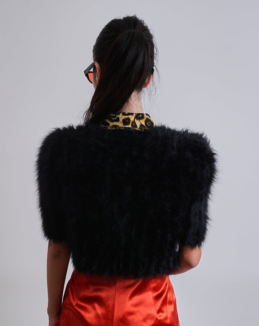 1940s Saks Fifth Avenue Fluffy Angora Bolero