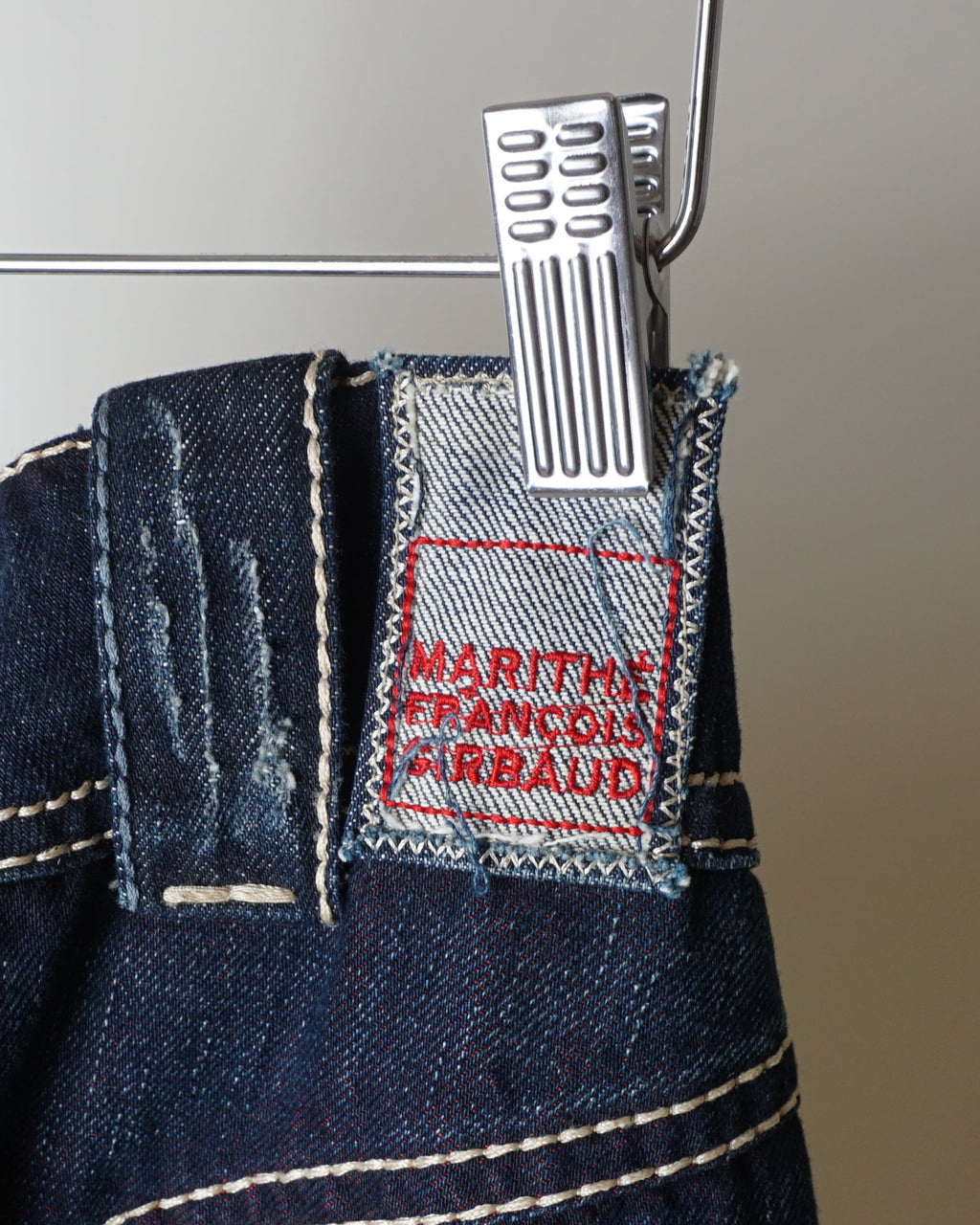 Marithe Francois Girbaud Double Layer Frill Denim Skirt