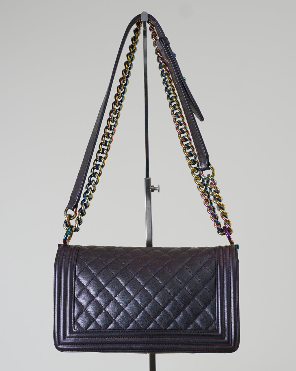 Iridescent Mermaid Leather Quilted Boy Bag