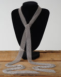 1970s ELSA PERETTI TIE CHAIN MESH NECKLACE 925 STERLING