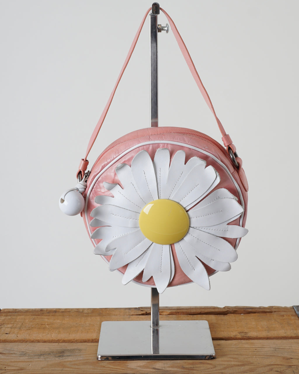 Moschino Pink Leather Daisy Bag
