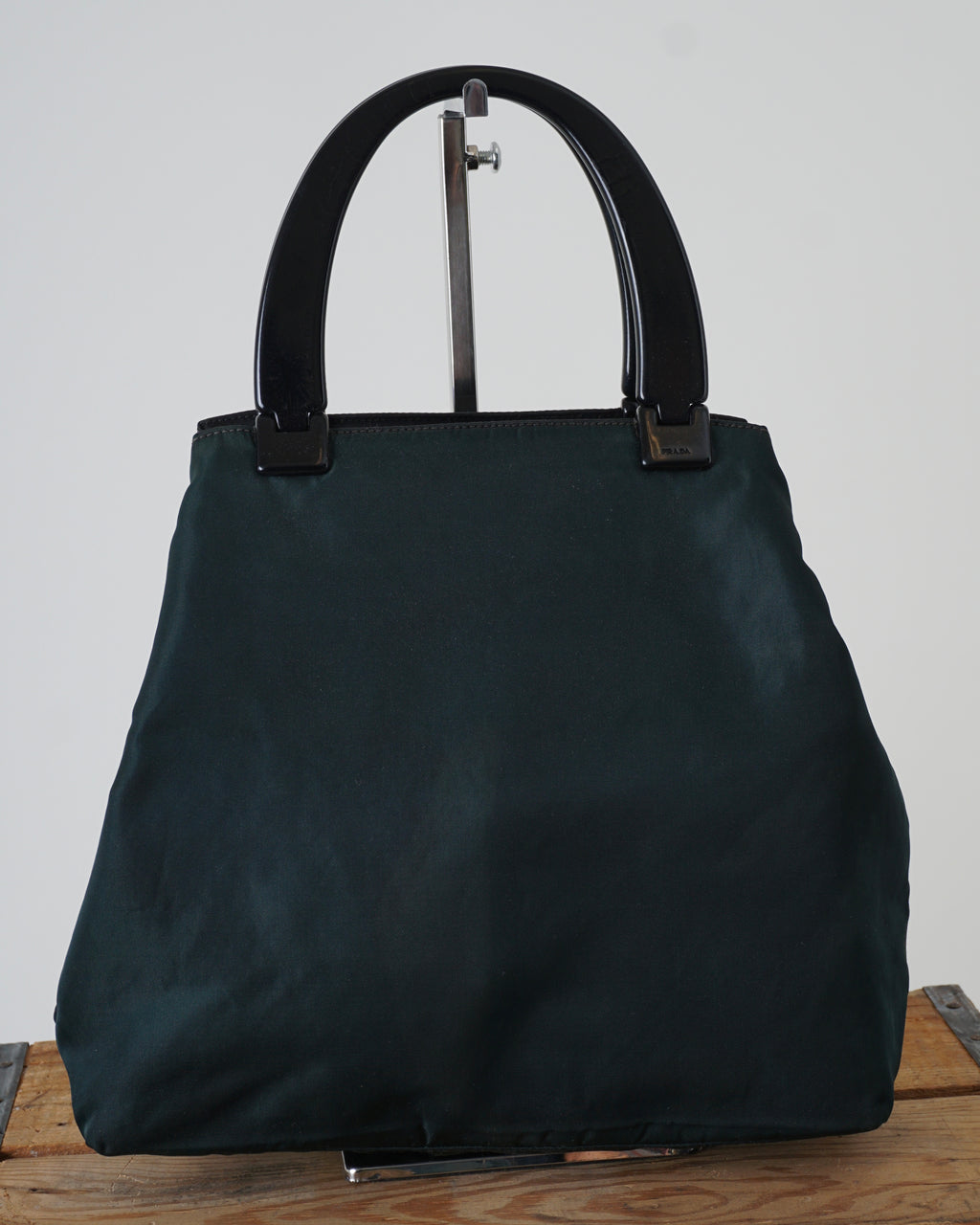 1990s Nylon Tessuto Resin handle Tote Bag