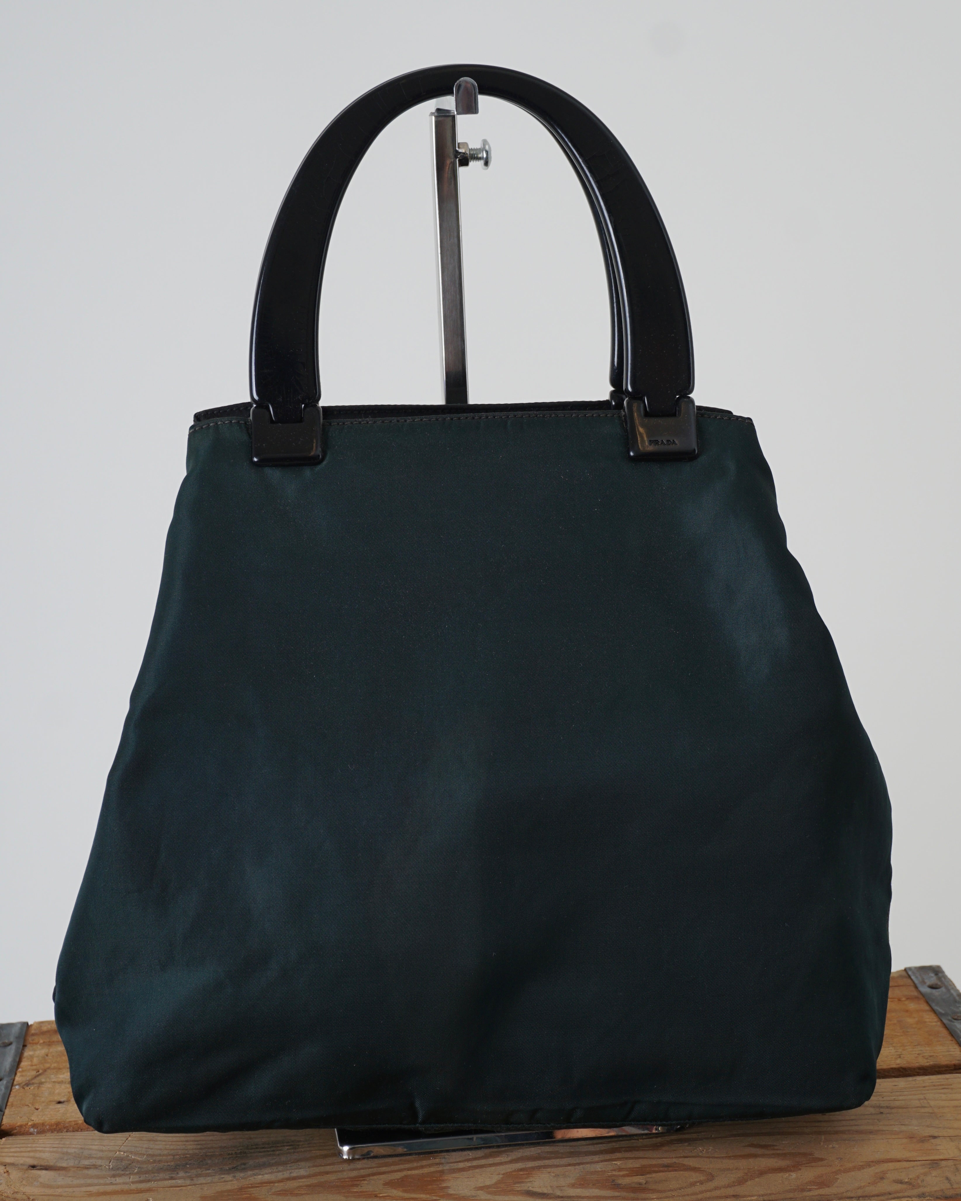 1990s Nylon Tessuto Resin handle Tote Bag