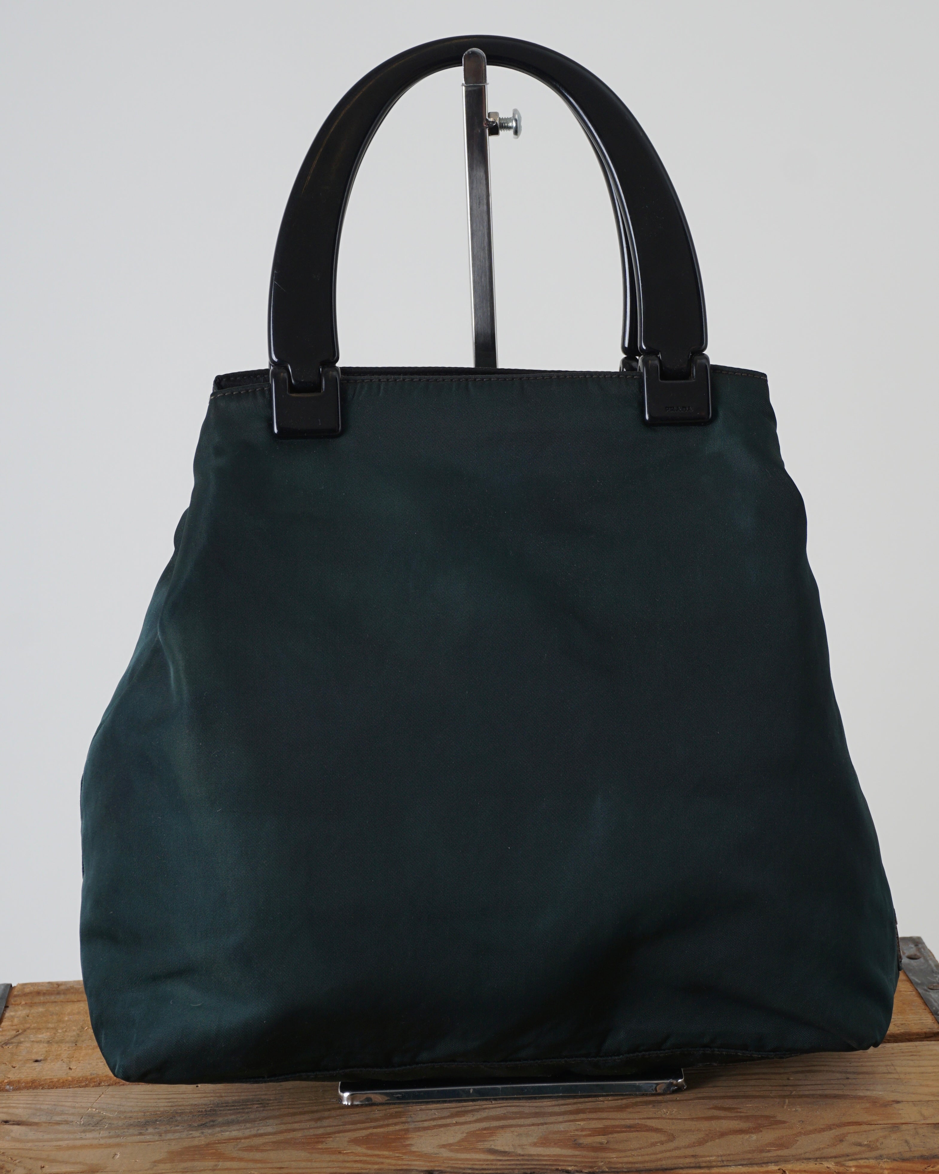 1990s Nylon Tessuto Resin handle Tote Bag